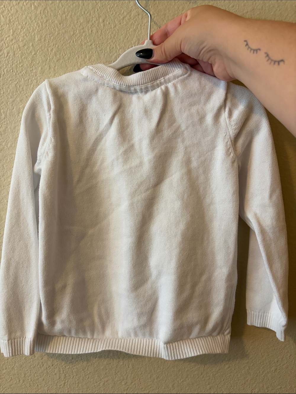 The Children's Place Cream Bow Pocket Knit Cardigan - Picture 2 of 3